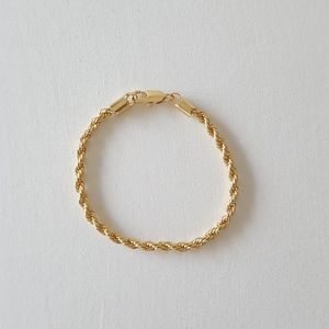 18k Gold Filled Rope Link Bracelet New